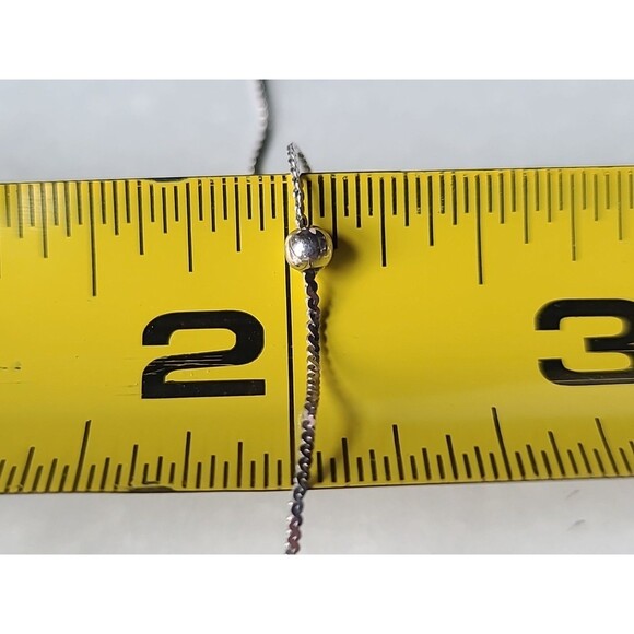 Italian 925 Sterling Silver Satellite Chain Necklace Vintage - Picture 10 of 10